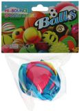 Balletje met Regenbooglint Regenboog/Roze Rubber