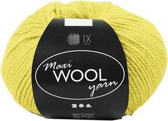 Creativ Company Maxi Wolgaren - Geel - 100 gr