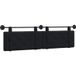 Tête de lit suspendue en velours noir 190 x 55 x 5 cm