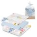 Interbaby Babydoekjes van katoen, 80 x 80 cm, verpakking met 3 luiers, voor borstvoeding, handdoek, deken, comfortabel, zacht, ademend, panda-design, grijs