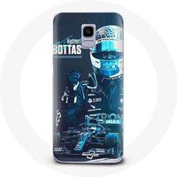 Maniacase Samsung Galaxy A8 2018 Hoesje Formule 1 Valtteri Bottas F1 racer Zwart