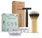 Merkloos Safety Razor Starterkit met Scheerzeep en Kwast