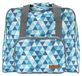 Elzusha - Sac pour machine à surjeter Grand motif diamant pétrole 44x38x33 cm