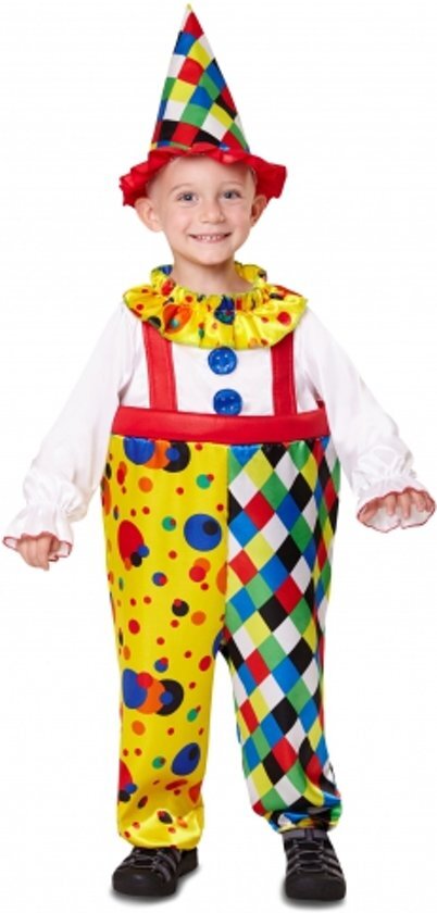 Generik Kleurrijk clownskostuum voor kinderen