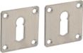 Intersteel Rozet met sleutelgat vierkant 42x42x2 mm rvs geborsteld