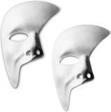 Masque de carnaval sans marque phantom of the opera - 2x - blanc