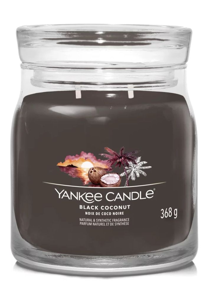 Yankee Candle Black Coconut Cylinder Candle - 50 Hour Burn Time