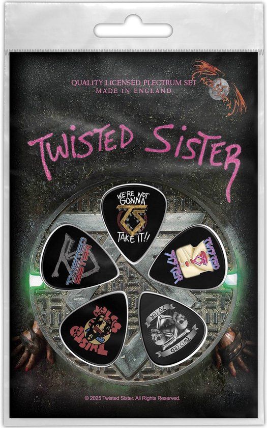 Twisted Sister Come out and play Unisex Plectrumset - meerkleurig - Standard