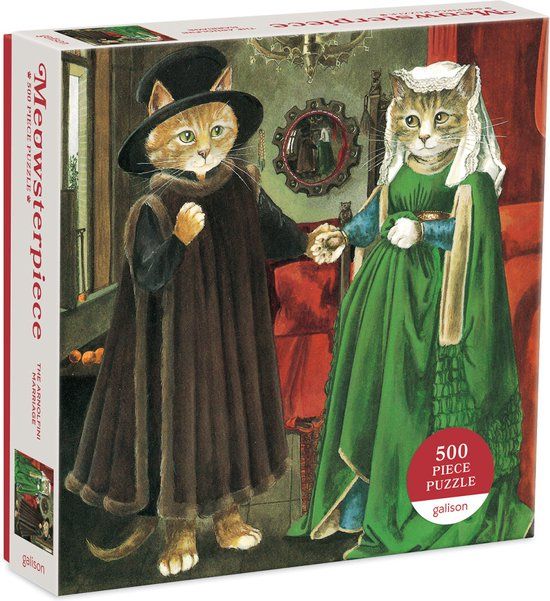 Galison The Arnolfini Marriage Meowsterpiece of Western Art 500 Piece Puzzle