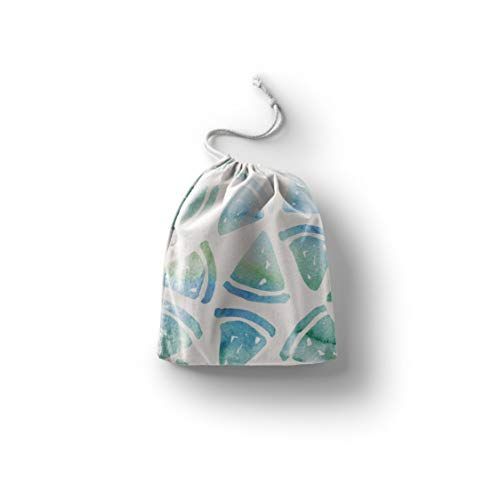 Bonamaison Bedrukte katoenen tas met trekkoord - 20 x 30 cm