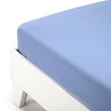 Caleffi - Jersey laken, 100% katoen, effen, voor tweepersoonsbed, oceaan