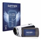Savvies Screenprotector voor Panasonic HC-V480MS - Folie Beschermfolie transparant 6 Stuks