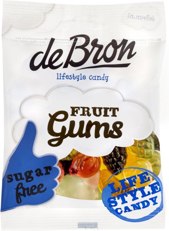 De Bron Suikervrije Fruit Gums 100 gr