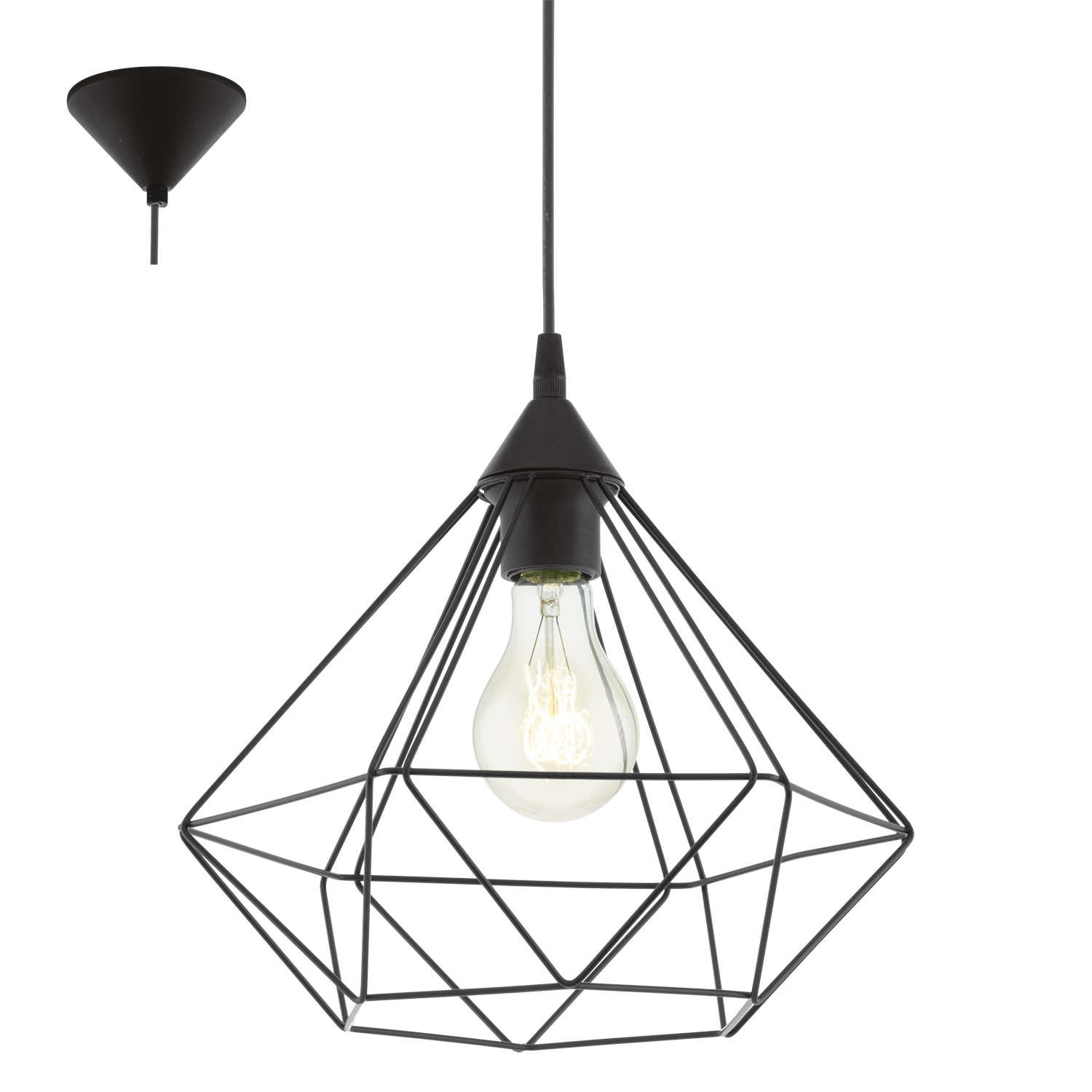 EGLO Tarbes Plafondlamp - 110 cm - Staal/Kunststof - E27 - 94188