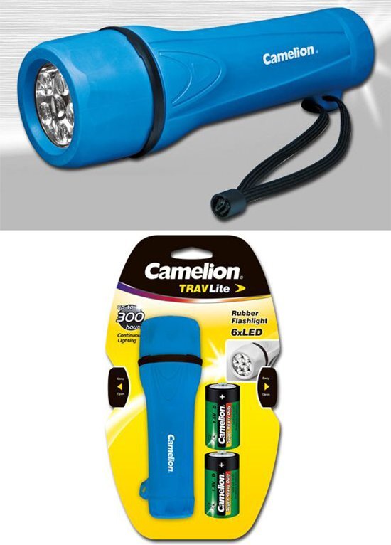 Camelion Rubber Flashlight PT1L2D-2R20PBP LED Taschenlampe 1 St.