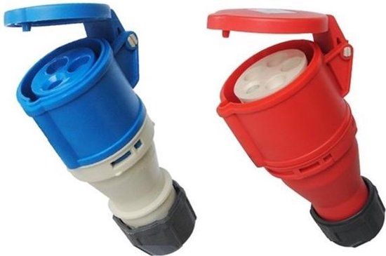 QWATT PRO CEE koppelcontact 4polig 32A-400V rood EN60309