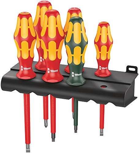 Wera Schroevendraaierset 160 i/168 i/6 Kraftform Plus Serie 100 + rack, 6-delig, 0534777001, 6 stuks