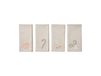 Broste Copenhagen Serviette Fryd 45x45 cm 4 pièces Gris clair chaud-beige