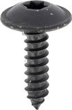 Plaatschroeven, RLX Plaatschroeven, brede kop, binnenbekleding, Torx-voetafdruk, in zak, 4,2 mm x 16 mm, zink, zwart, 20 stuks