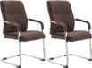 CLP XXL Anubis Set van 2 Eetkamerstoelen - Stof bruin