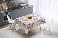 Bonamaison Tafelkleed, Anti-Mold, Sneldrogend, Waterdicht, 100% Polyester Tafellaken, 140cm x 140cm - Ontworpen en Vervaardigd in Turkije