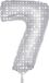 Folat Ballon Chiffre 7 avec Points - 86cm - Argenté