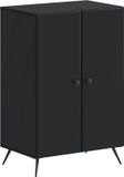 vidaXL Schoenenkast BREDA 59,5 x 39,5 x 90 cm Bewerkt hout Zwart