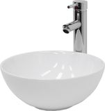LuxeBath ECD Germany wastafelmeubel Ø 320x135 mm wit keramiek
