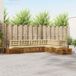 vidaXL 7-delige Buitenbank Set Massief Acacia Hout en Polyester Natuurlijk en Beige