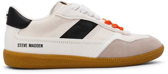 Steve Madden Augustine Lage Sneakers Vrouwen Leer/Suède Wit