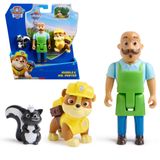 Spin Master PAW Patrol - Speelfigurenset met 3 verzamelfiguren van Rubble, Meneer Porter en stinkdier