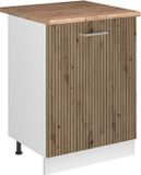Vicco Keukenonderkast R-Line, Artisanaal eiken/Wit, 60 cm met 1 deur
