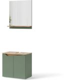 Vicco Badkamermeubelset Marelle, Groen/Artisanaal eiken, 2-delig