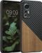 kwmobile Hoesje Geschikt voor Xiaomi 12 / 12X - Backcover - Hout - Donkerbruin / Zwart