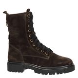 Nelson Kids suède enkelboots met profielzool - bruin