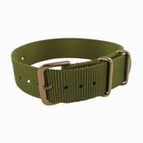 CO88 Collection CO88 Horlogeband 8CS-20008 Nato Horlogeband - Ø18 mm - Groen / Goudkleurig