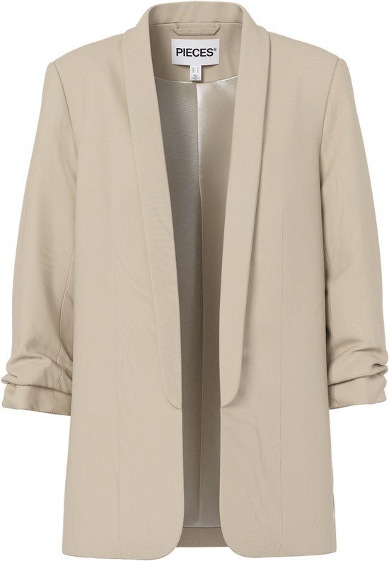 Pieces PCBOSS 3/4 Blazer Women's Blazer - Size S - Creme