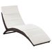 VidaXL Lounge Tuinstoel Gecapitonneerde Zitting Polyrattan, Staal Crème, Wit