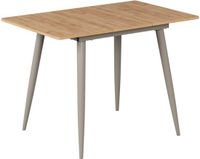 Vicco Eettafel Beaver, Goudkleurig Eiken/Grijs, 80-110 x 70 cm Uitschuifbaar