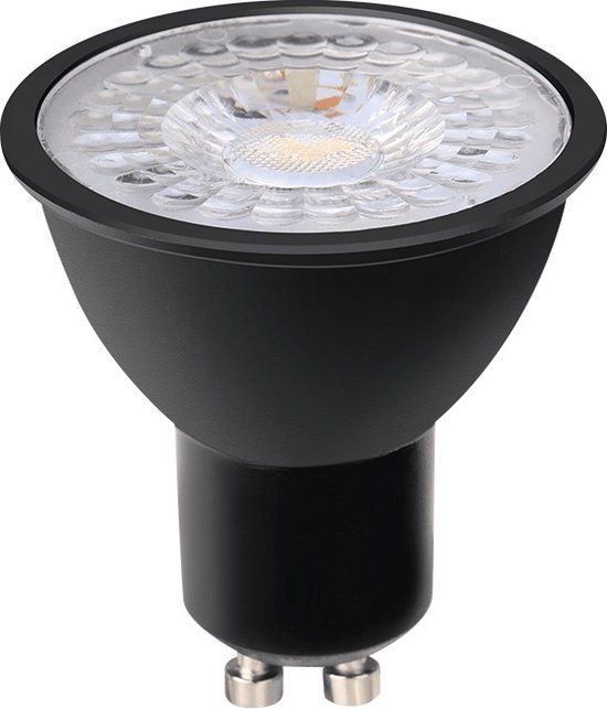 LCB LED Spot dimbaar GU10 fitting 3W 2700K warm wit licht Zwart Aluminium Rond 5.60 cm
