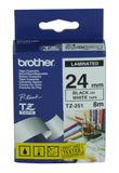 Brother TZE251 Labelprinter-tape - Wit