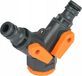 Schmith Premium raccord de distribution d'eau 2 voies, universel, plastique avec vannes d'arrêt
