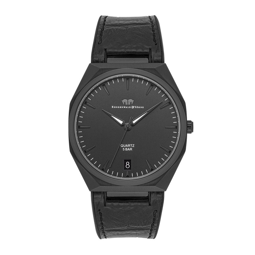 Rhodenwald & Söhne Cooledge Quartz Watch - Black Leather/Silicone - Unisex