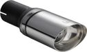 Ulter Sport Uitlaatsierstuk - Ovaal Race 95x65mm Schuin - Lengte 120mm - Montage ->50mm - RVS - Zwart