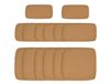 Outsunny Lot de 14 Housses de Rechange Coussins Salon de Jardin - 6 Housses Coussin d'assise, 8 Housses Coussin Dossier - Housses zippées Polyester déperlant Marron