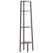 VidaXL Hoekkast met 4 lagen donkerbruin en zwart 45,5x31,5x150 cm