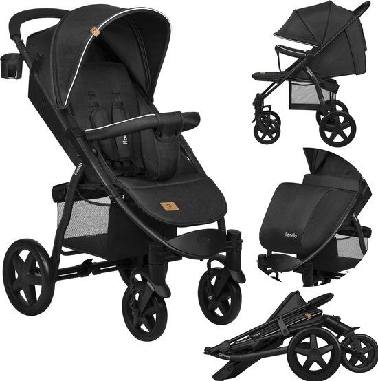 Lionelo Annet Plus Kinderwagen 2-in-1 - Zwart - Tot 22 kg