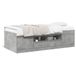 vidaXL Divan-lit avec tiroirs, sans matelas, gris béton, 90x190 cm