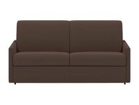 vente-unique-com Vente-unique - Canapé 3 places extensible Express en tissu marron avec assise en mousse à mémoire de forme, surface de couchage 140 cm, matelas 14 cm, Calife
