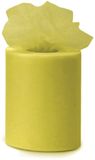 Funny Fashion Tule stof op rol - geel - 7.5cm x 20meter - Organza/mesh decoratie stoffen